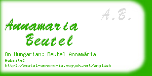 annamaria beutel business card